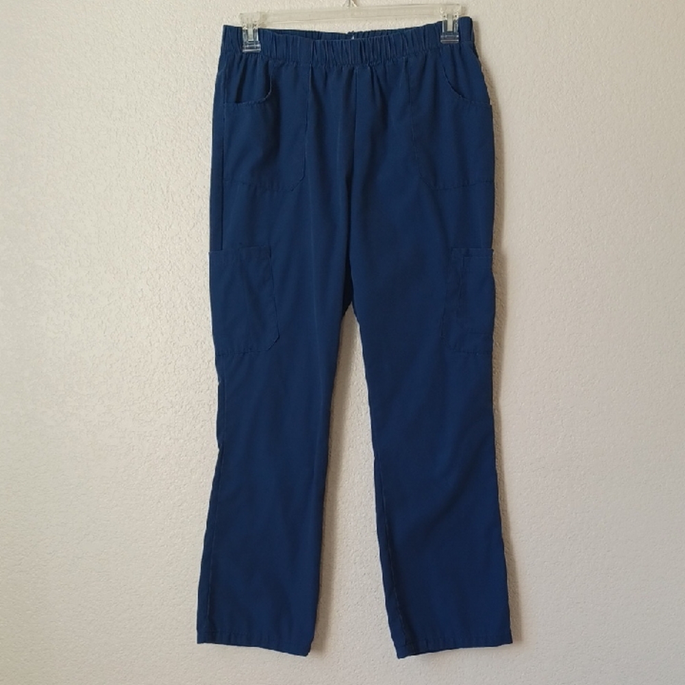 3/$25 SALE Fashion Seal Healthcare Scrub Pants Navy Blue Unisex Size Medium Reg